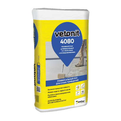 Наливной пол Weber Vetonit 4080 20кг Наливной пол Weber Vetonit 4080 20кг