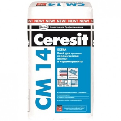 Клей для керамической плитки и керамогранита Ceresit CM 14 Extra 25 кг
