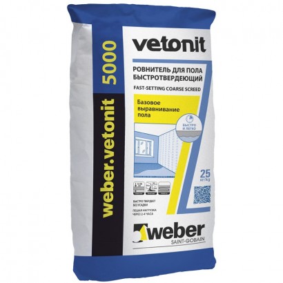 Ровнитель для пола weber.vetonit 5000 25 кг